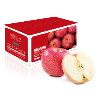 烟台红富士苹果5kg 一级铂金大果 单果230g以上 圣诞平安果 生鲜 新鲜水果 孕妇可食